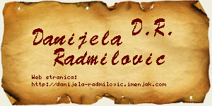 Danijela Radmilović vizit kartica
